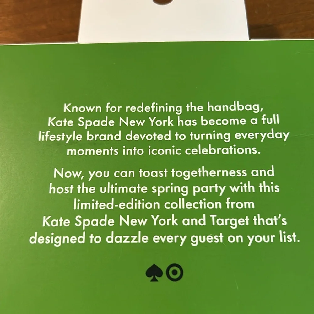 kate spade Green and White Party Invitations Set